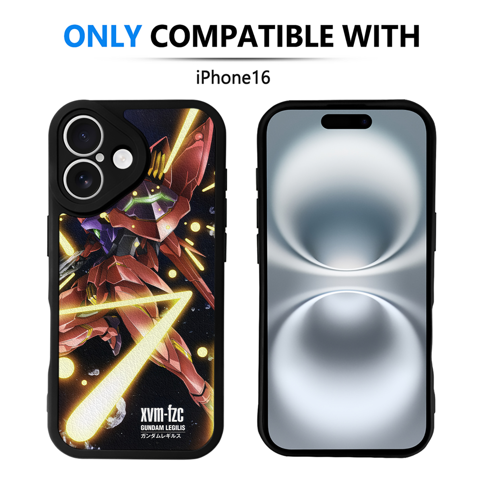 （画像用） 機動戦士ガンダム Mobile Suit Gundam 【iPhone 16シリーズ対応】シリコンスマホケース（レザー調） 材質：シリコン